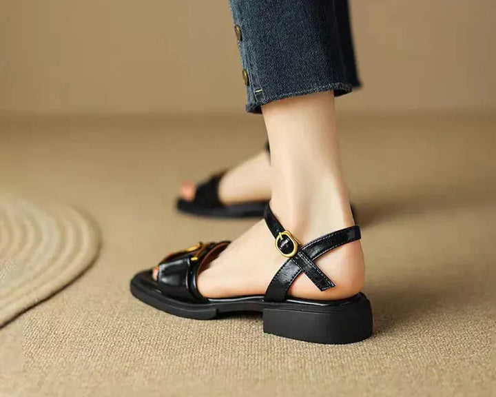 Amara | Buckled Flat Sandals
