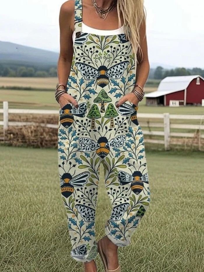 Savannah | Bees Pattern Jumpsuit
